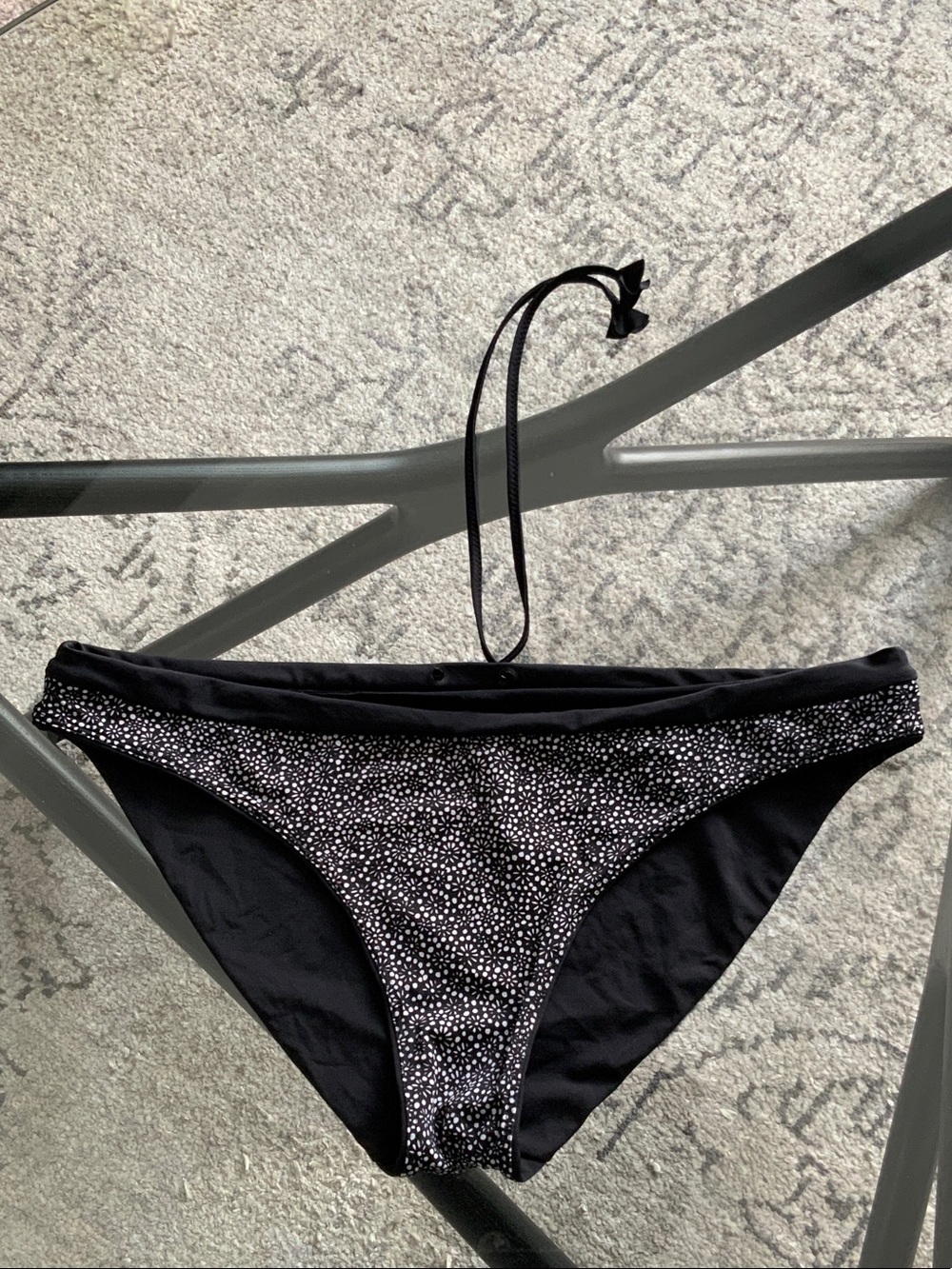lululemon athletica Black and White Floral Bikini Bottom.
